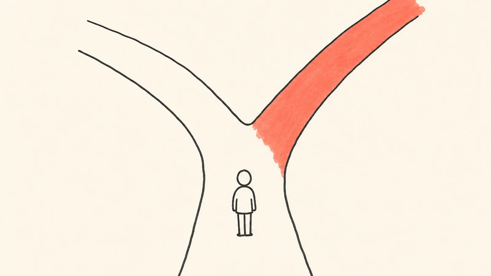 Two paths, one filled in by default: what happens when you do not make a decision